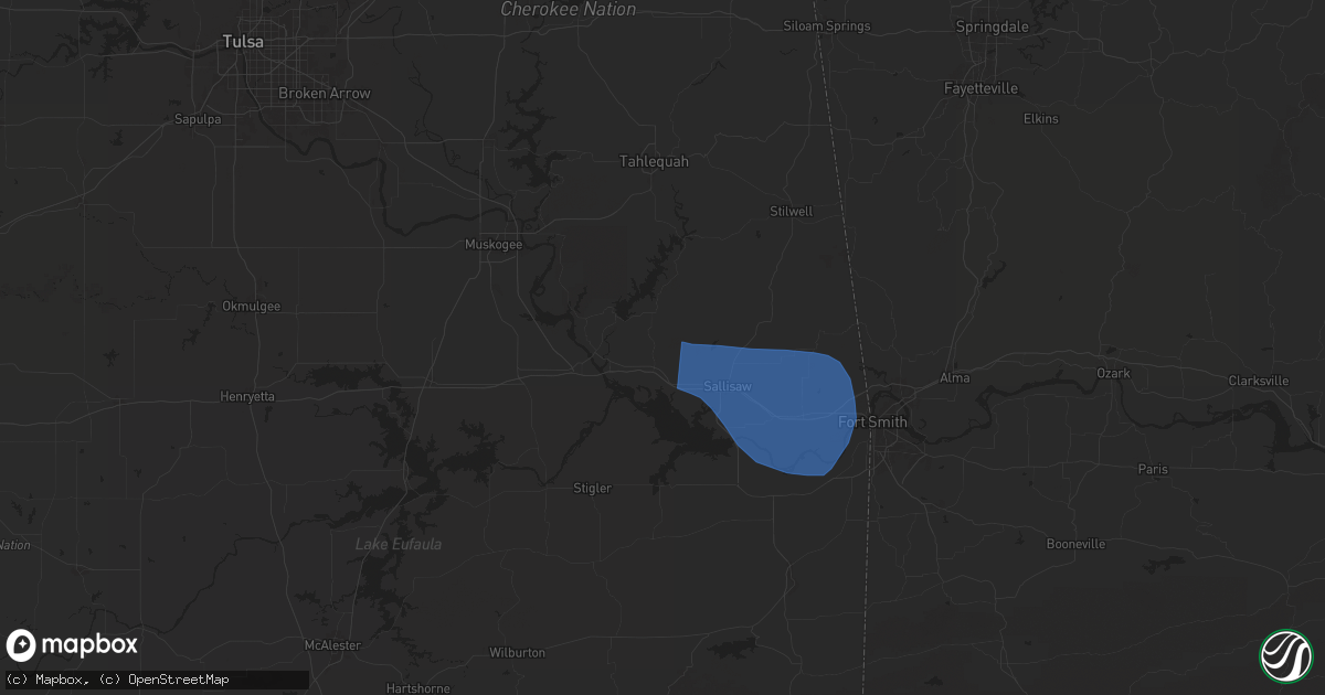 Hail map in Vian, OK on June 6, 2025