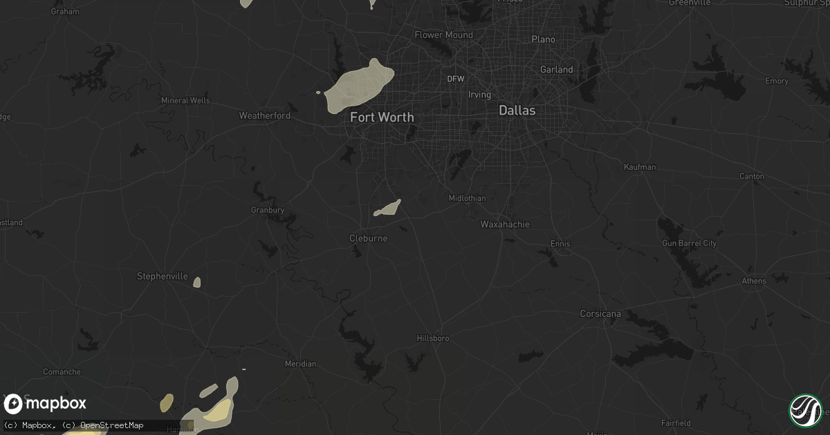 Hail map in Alvarado, TX on June 6, 2026