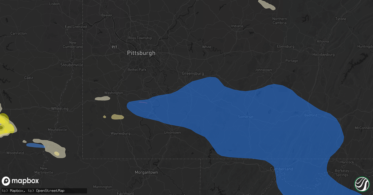 Hail map in Alverton, PA on June 6, 2026