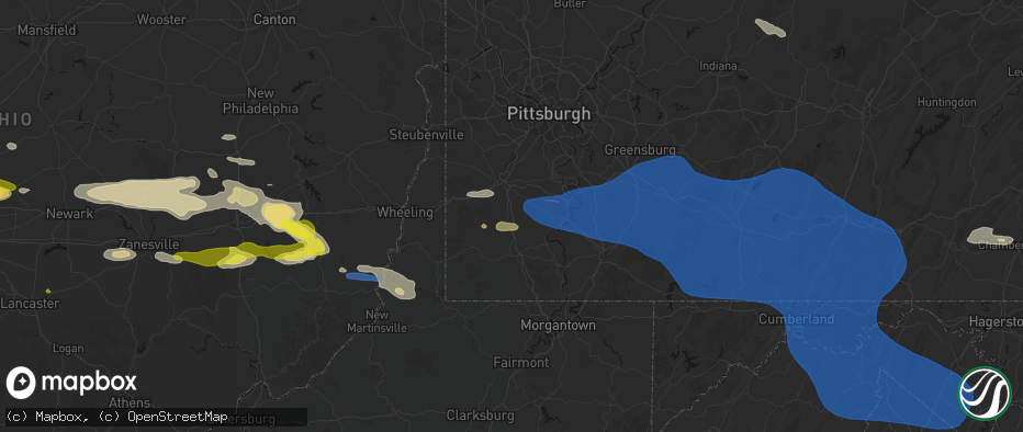Hail map in Amity, PA on June 6, 2026