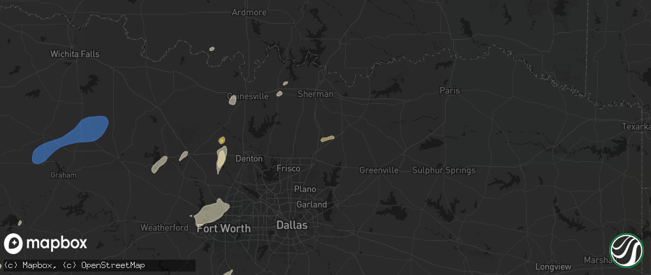 Hail map in Anna, TX on June 6, 2026
