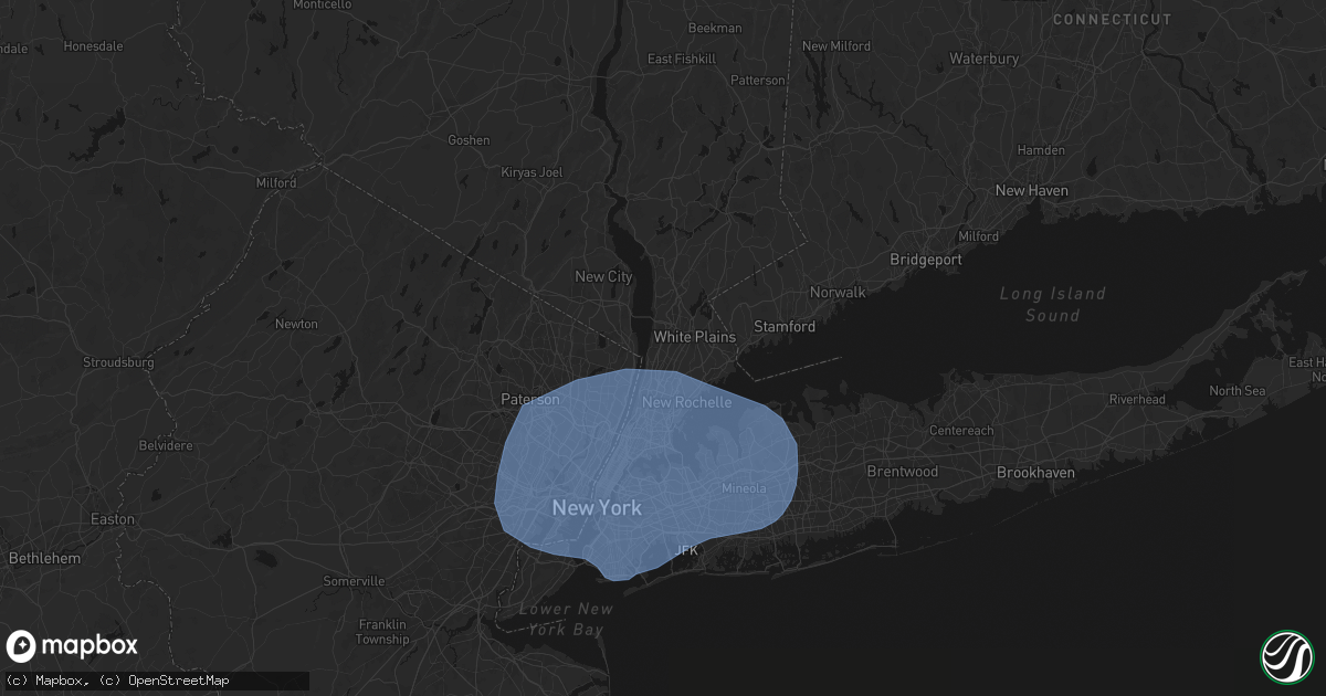 Hail map in Ardsley, NY on June 6, 2026