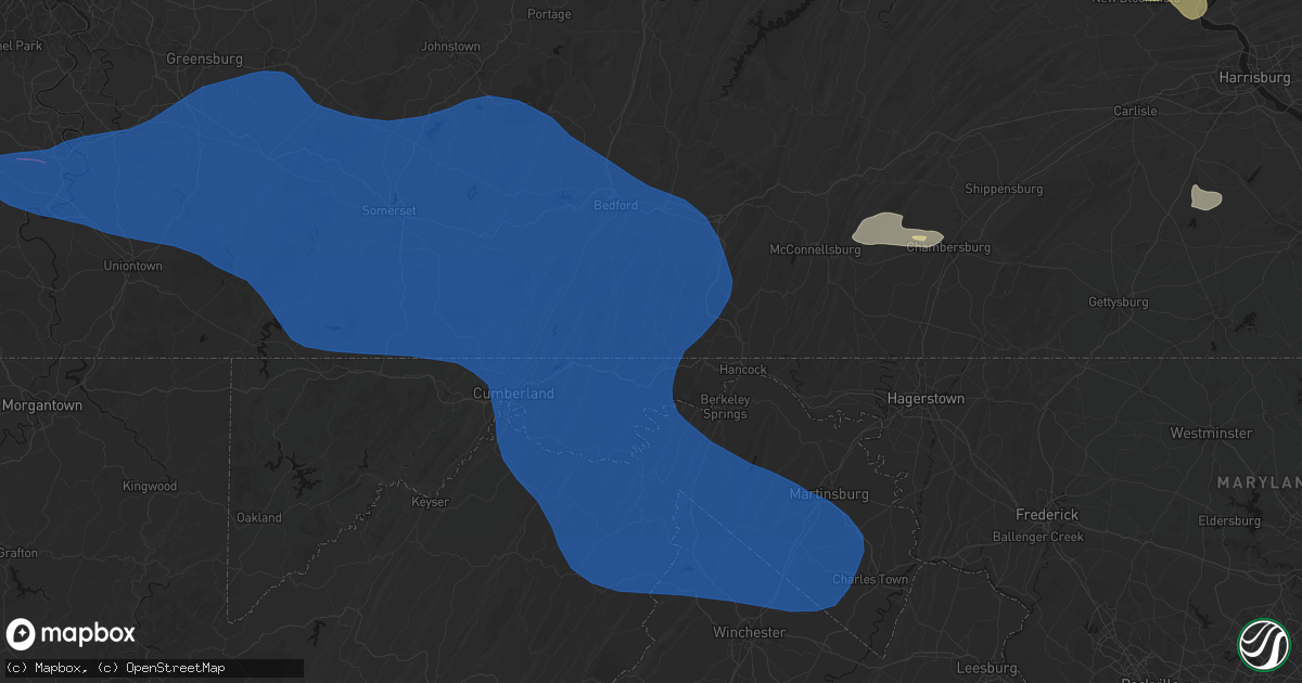 Hail map in Artemas, PA on June 6, 2026