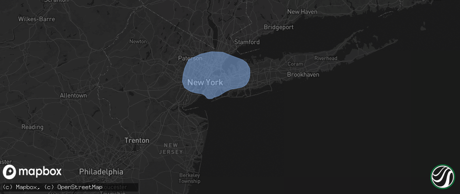 Hail map in Atlantic Beach, NY on June 6, 2026