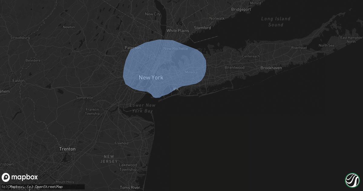 Hail map in Atlantic Beach, NY on June 6, 2026