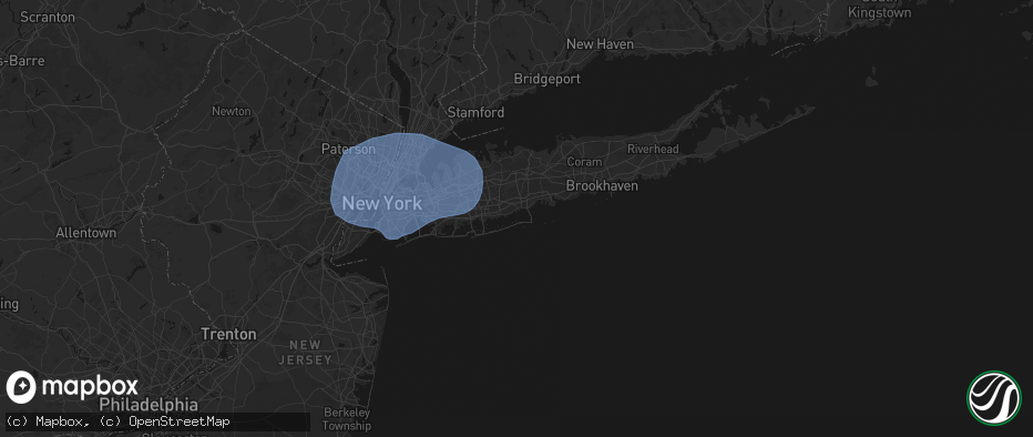 Hail map in Babylon, NY on June 6, 2026