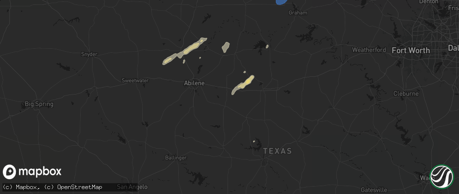 Hail map in Baird, TX on June 6, 2026