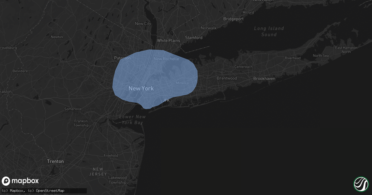 Hail map in Baldwin, NY on June 6, 2026