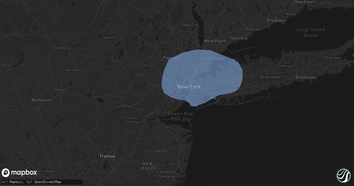 Hail map in Bayonne, NJ on June 6, 2026