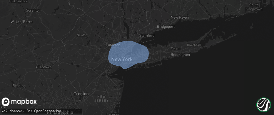 Hail map in Bellerose, NY on June 6, 2026