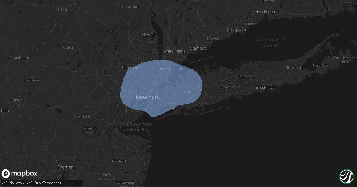 Hail map in Bellerose, NY on June 6, 2026