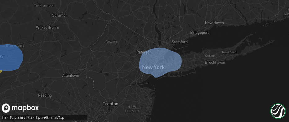 Hail map in Belleville, NJ on June 6, 2026