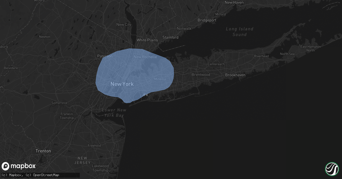 Hail map in Bellmore, NY on June 6, 2026