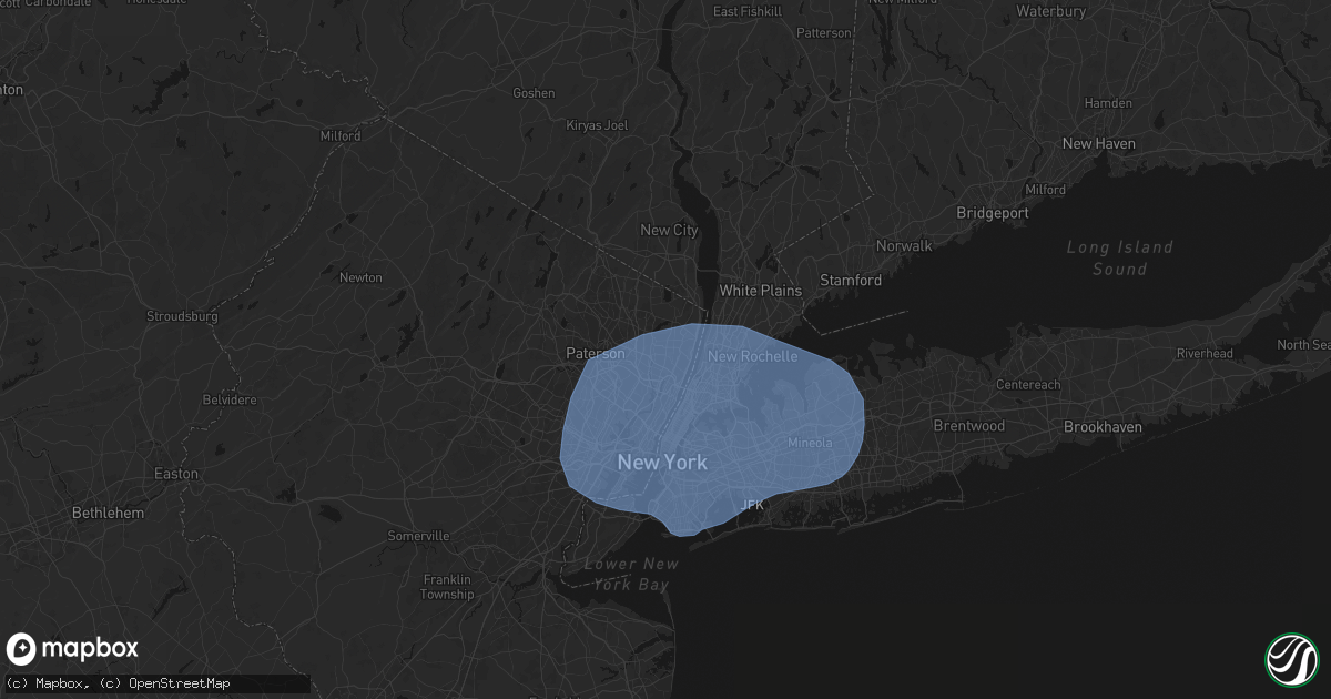 Hail map in Bergenfield, NJ on June 6, 2026