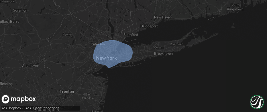Hail map in Bethpage, NY on June 6, 2026