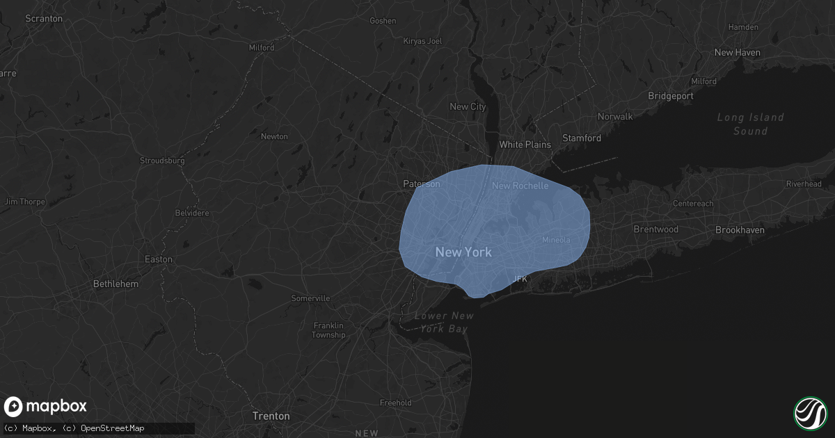 Hail map in Bloomfield, NJ on June 6, 2026