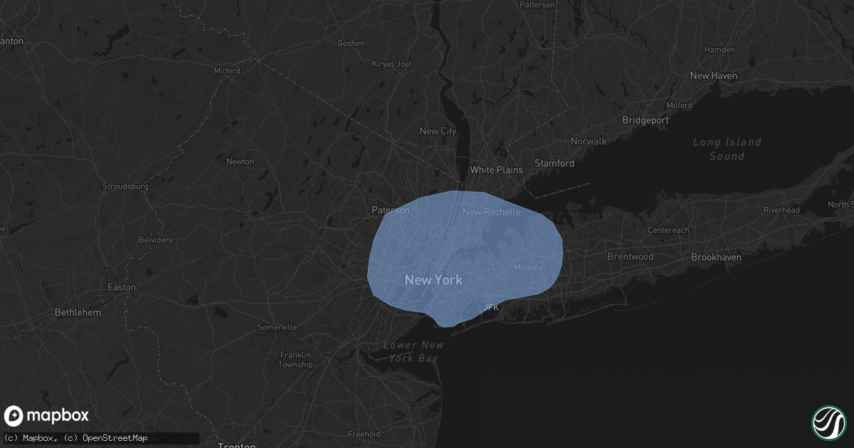 Hail map in Bogota, NJ on June 6, 2026