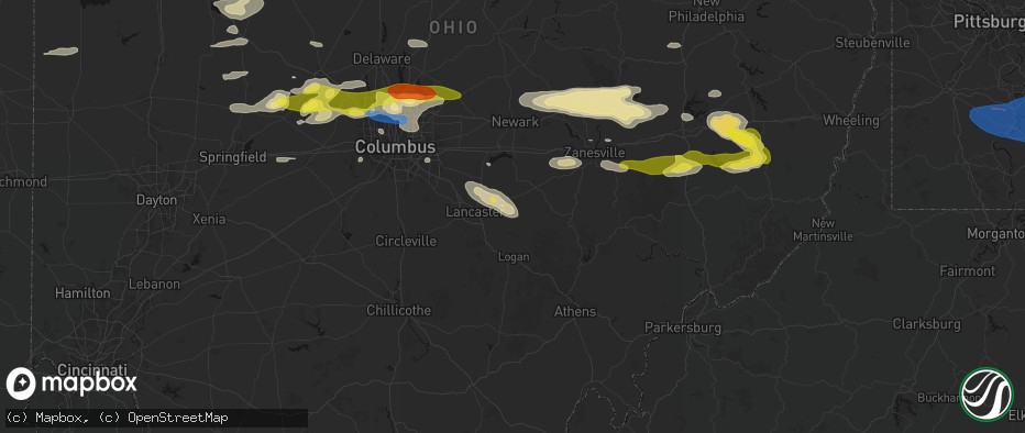 Hail map in Bremen, OH on June 6, 2026