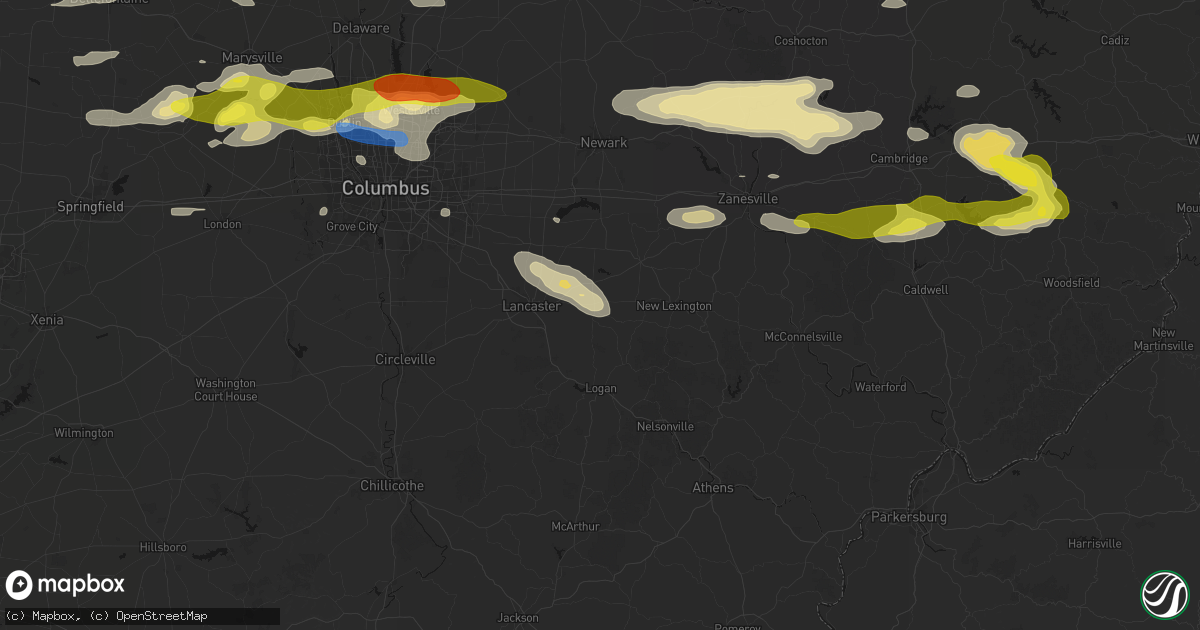 Hail map in Bremen, OH on June 6, 2026