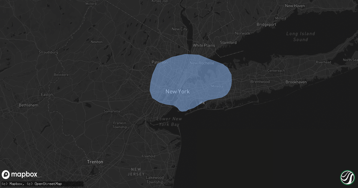 Hail map in Brooklyn, NY on June 6, 2026