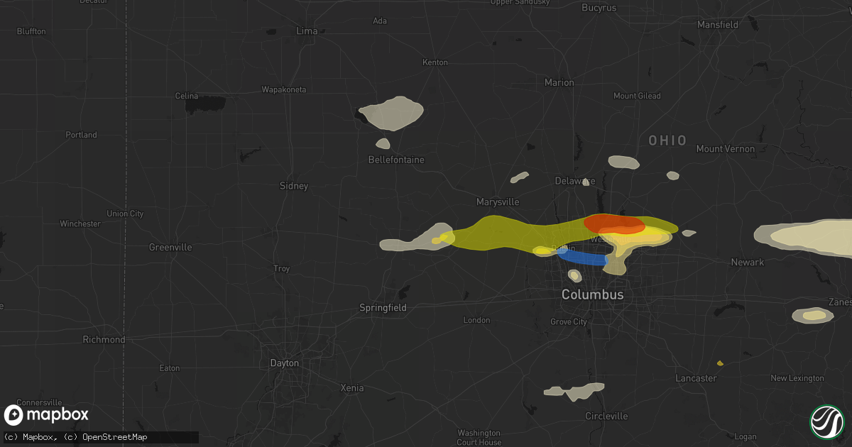 Hail map in Cable, OH on June 6, 2026