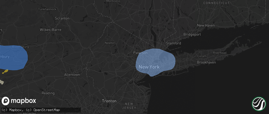 Hail map in Caldwell, NJ on June 6, 2026