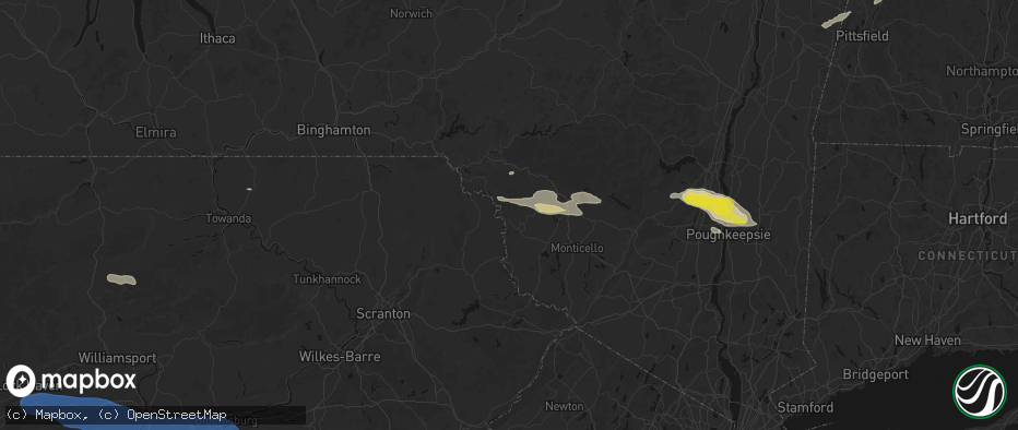 Hail map in Callicoon, NY on June 6, 2026