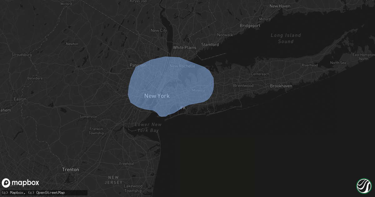 Hail map in Cambria Heights, NY on June 6, 2026