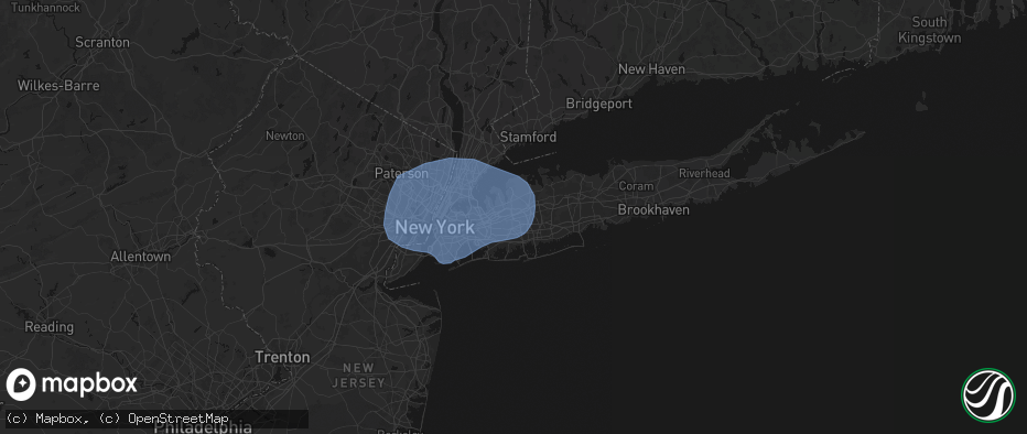 Hail map in Carle Place, NY on June 6, 2026