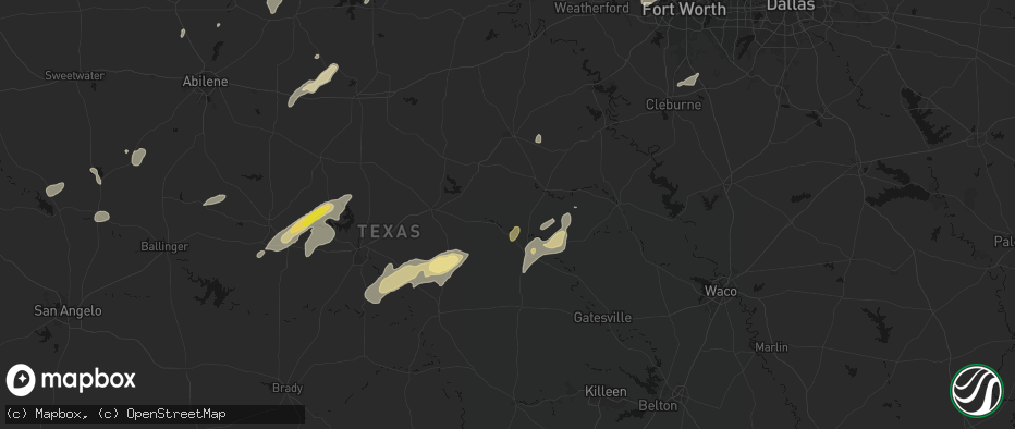 Hail map in Carlton, TX on June 6, 2026