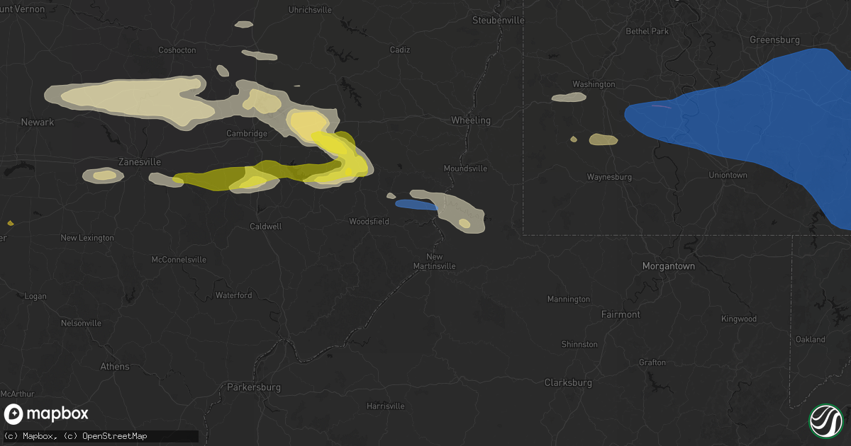Hail map in Clarington, OH on June 6, 2026