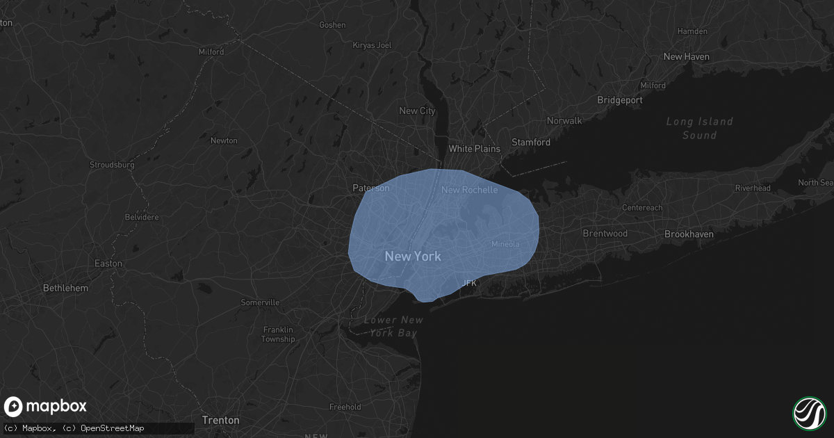 Hail map in Cliffside Park, NJ on June 6, 2026