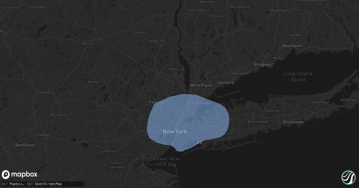 Hail map in Closter, NJ on June 6, 2026