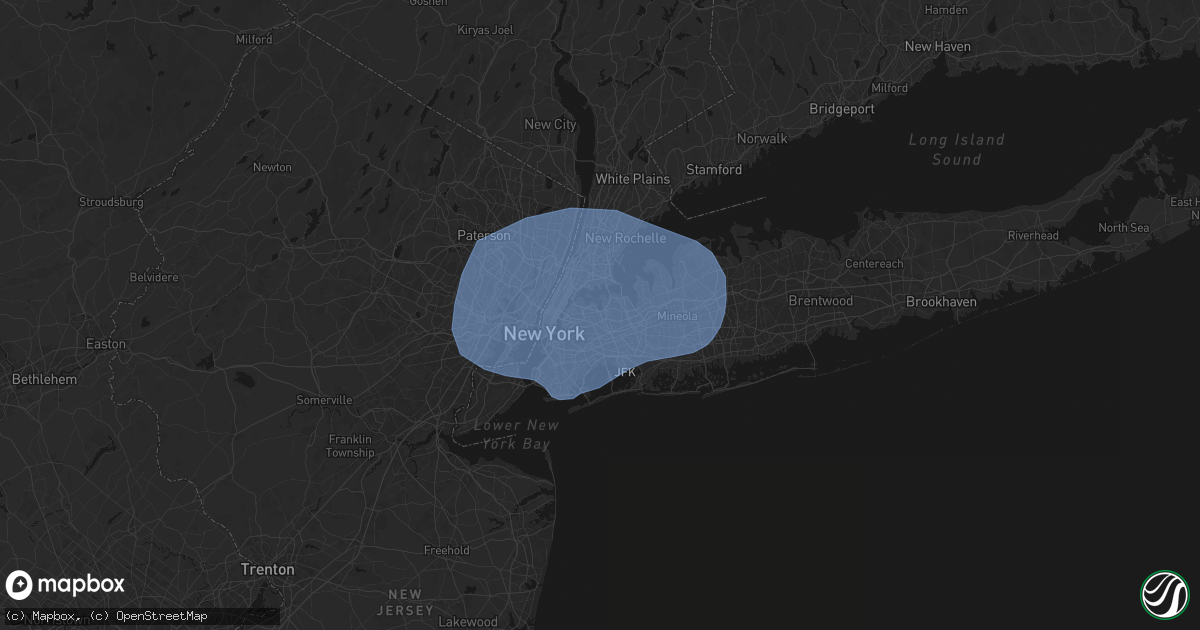 Hail map in Corona, NY on June 6, 2026