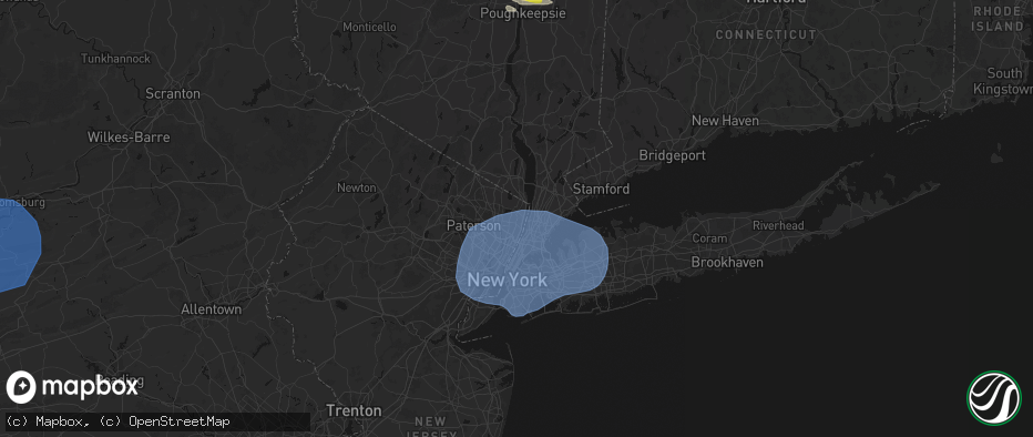 Hail map in Cresskill, NJ on June 6, 2026
