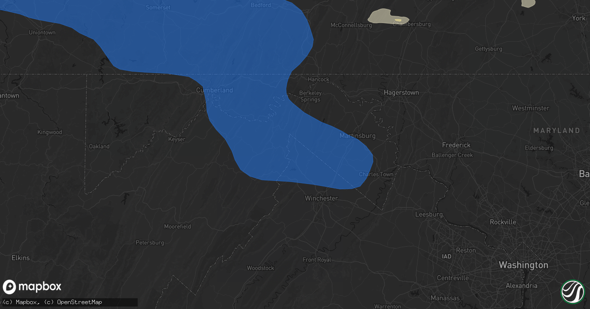 Hail map in Cross Junction, VA on June 6, 2026