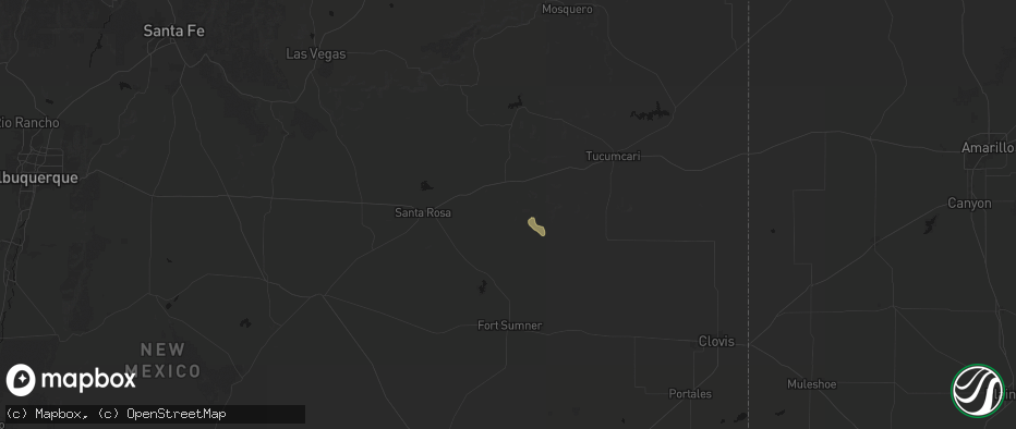 Hail map in Cuervo, NM on June 6, 2026