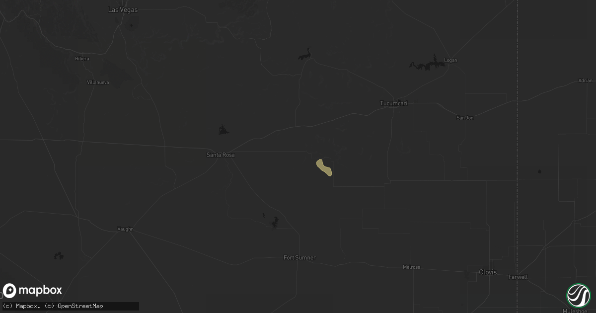 Hail map in Cuervo, NM on June 6, 2026