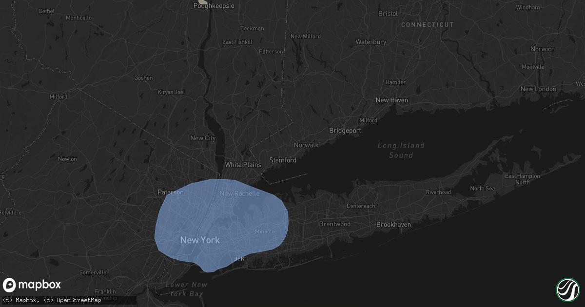 Hail map in Darien, CT on June 6, 2026