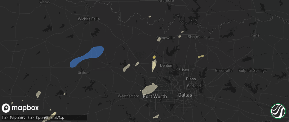 Hail map in Decatur, TX on June 6, 2026