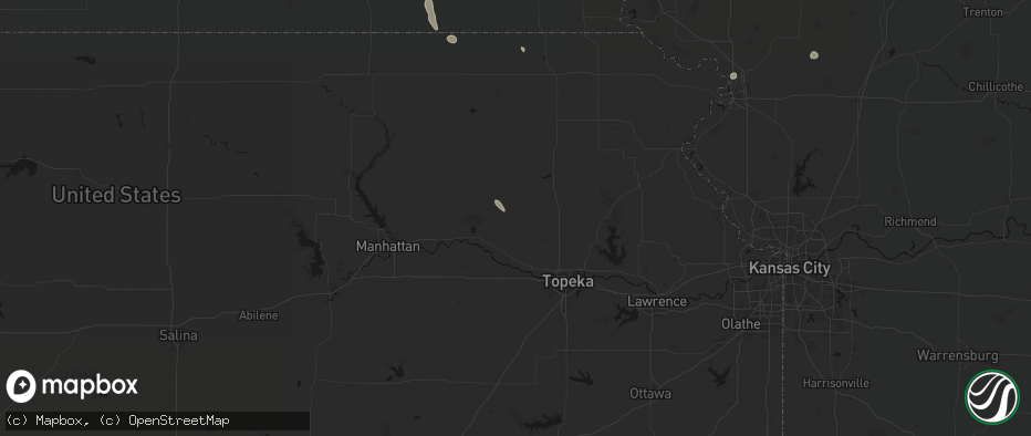 Hail map in Delia, KS on June 6, 2026