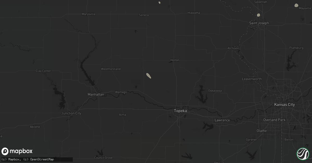 Hail map in Delia, KS on June 6, 2026