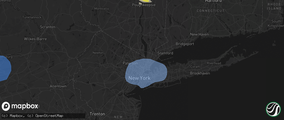 Hail map in Demarest, NJ on June 6, 2026