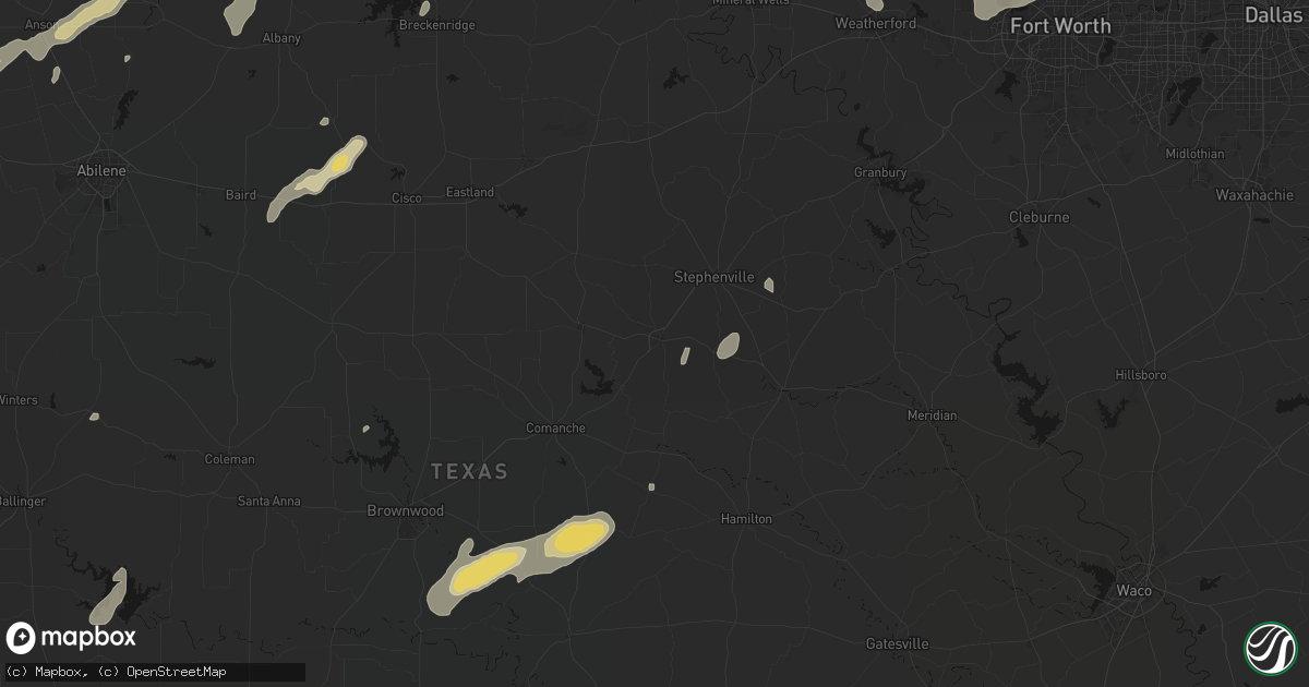 Hail map in Dublin, TX on June 6, 2026