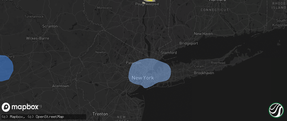 Hail map in Dumont, NJ on June 6, 2026