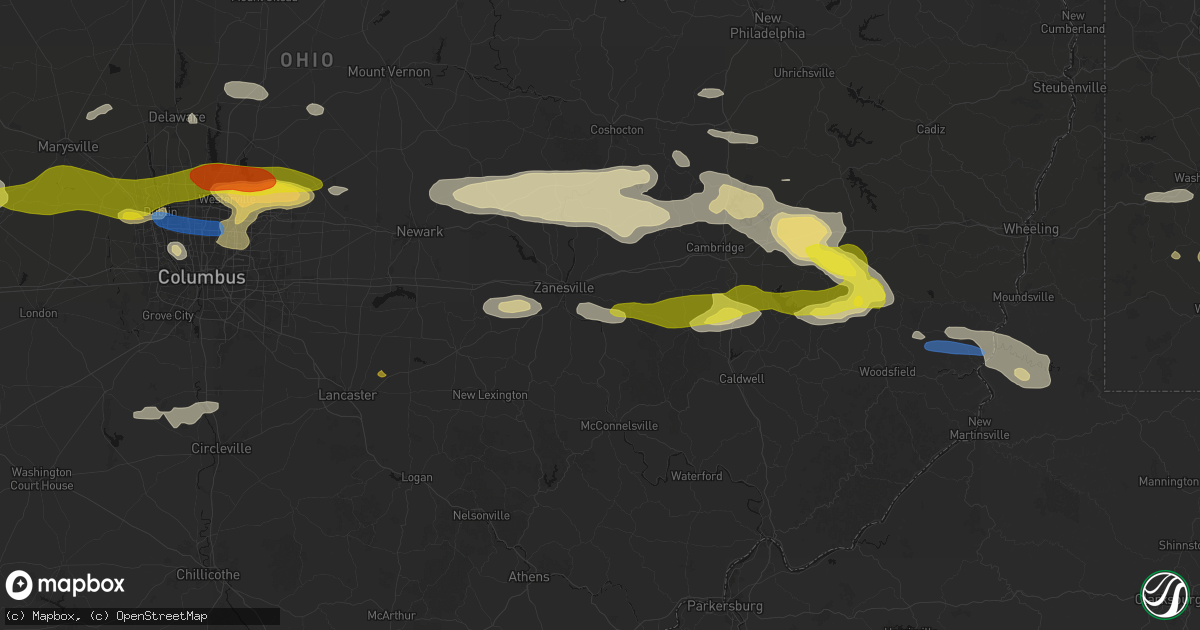 Hail map in Duncan Falls, OH on June 6, 2026