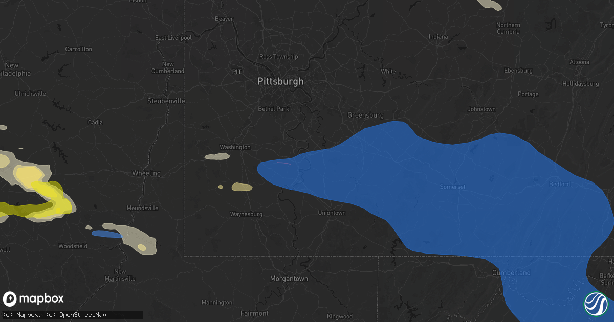 Hail map in Dunlevy, PA on June 6, 2026