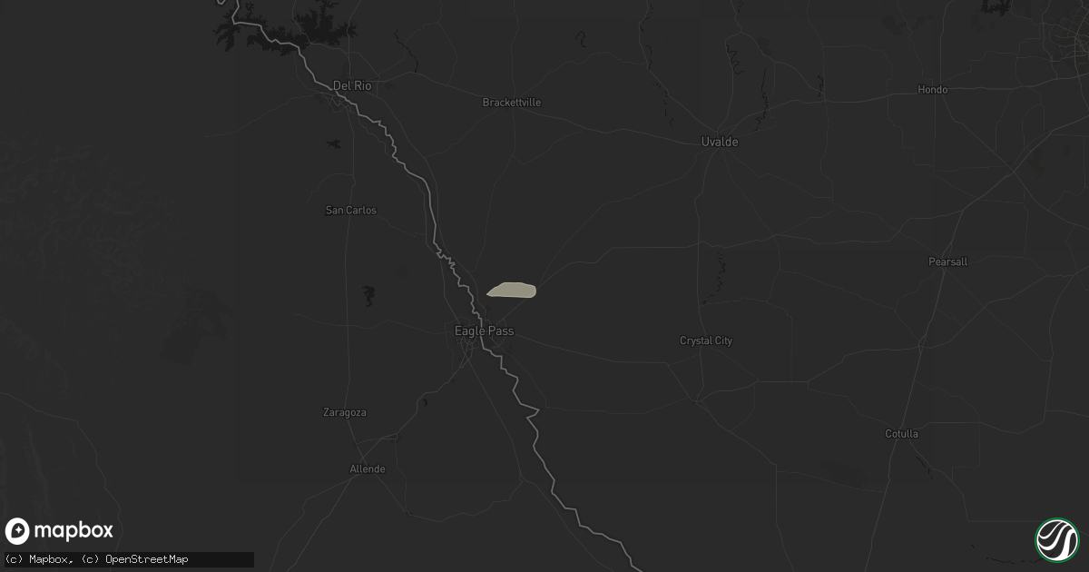 Hail map in Eagle Pass, TX on June 6, 2026