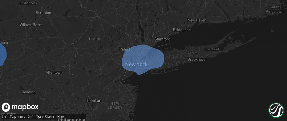Hail map in East Elmhurst, NY on June 6, 2026