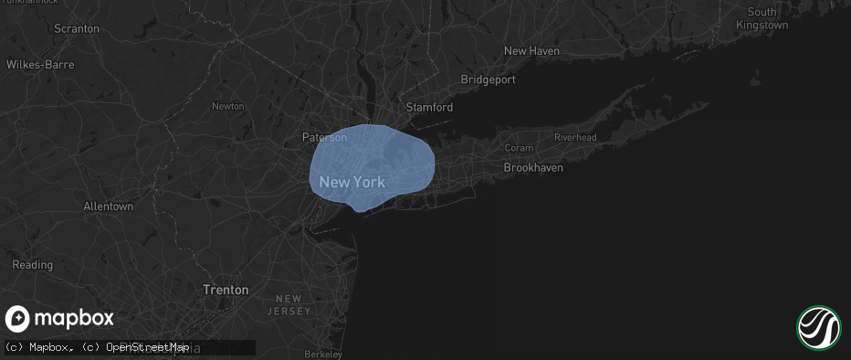 Hail map in East Meadow, NY on June 6, 2026